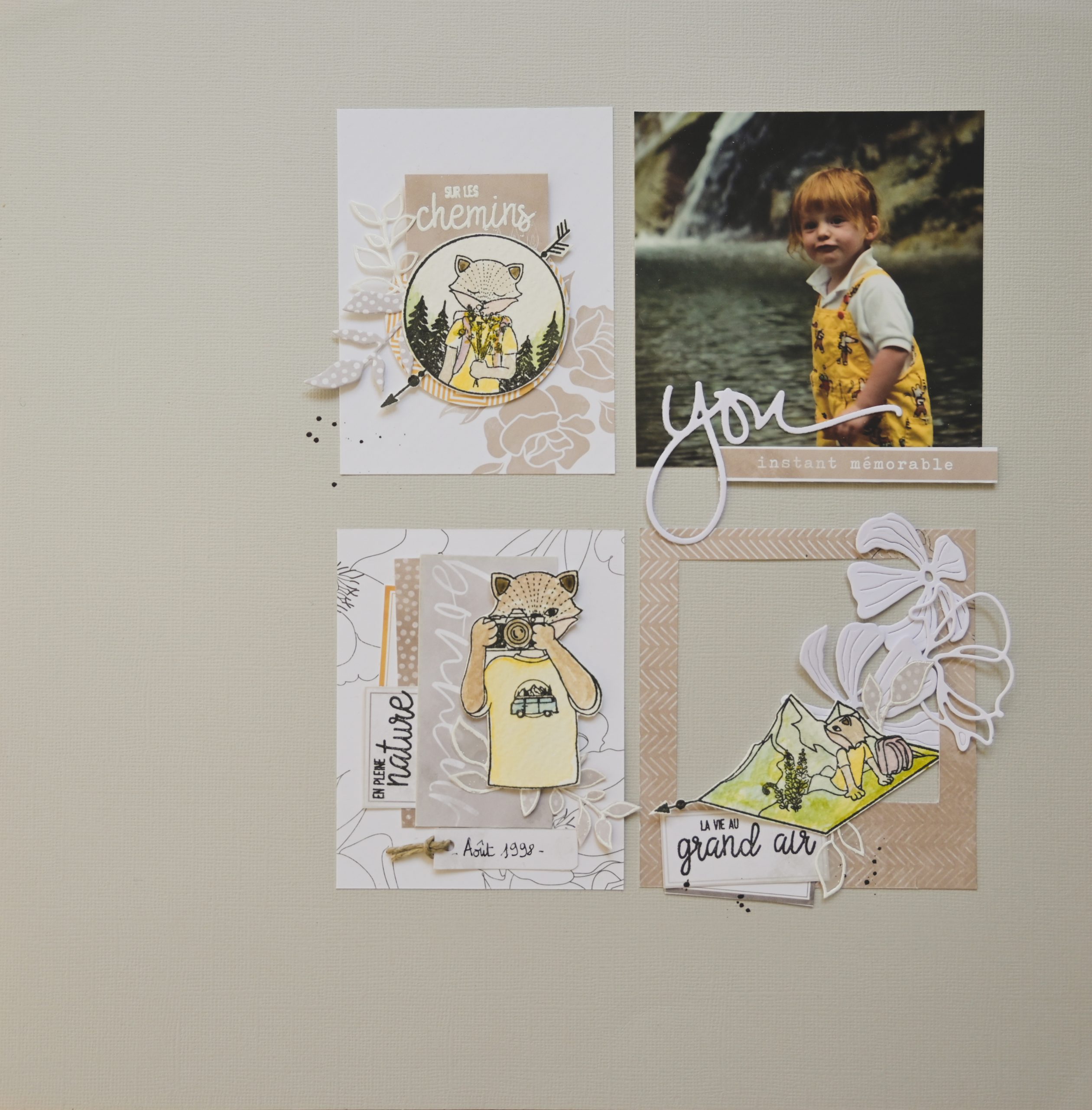 scrapbooking album photo, cadre photo, enfant et dessin enfant